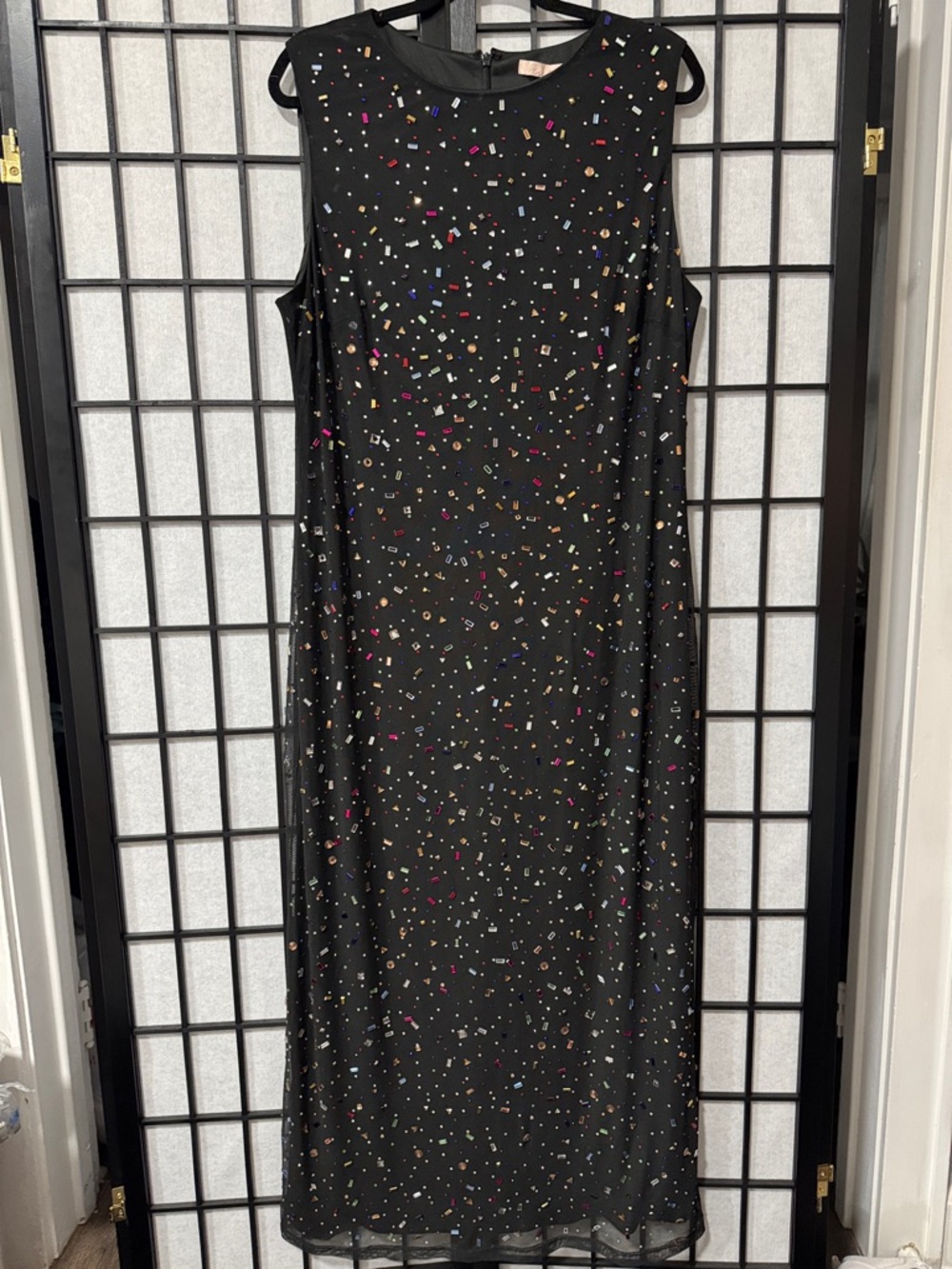 1X Anthropologie Hutch Oaklyn Sleeveless Embellished Maxi Dress - Picture 2 of 7